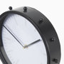 69481 - Marian 11.0L x 3.1W x 11.0H Black Studded Round Table Clock