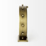 69482 - Marian 11.0L x 3.1W x 11.0H Gold Metal W/Studs Round Table Clock 