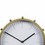 69482 - Marian 11.0L x 3.1W x 11.0H Gold Metal W/Studs Round Table Clock 