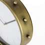 69482 - Marian 11.0L x 3.1W x 11.0H Gold Metal W/Studs Round Table Clock 