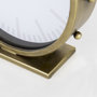 69482 - Marian 11.0L x 3.1W x 11.0H Gold Metal W/Studs Round Table Clock 