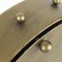 69482 - Marian 11.0L x 3.1W x 11.0H Gold Metal W/Studs Round Table Clock 