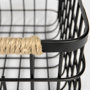 69528 - Marius (Set of 2) Matte Black Metal W/ Rope Trim Rectangular Baskets