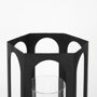 69532 - Balley 9.4L x 9.4W x 19.7H Set of Two Matte Black Metal Hexagonal Candle Holder Lanterns 