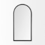 69309 - Giovanna 23.6L x 1.2W x 48.8H Black Metal Frame Rounded Arch Vanity Mirror