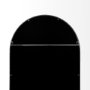 69309 - Giovanna 23.6L x 1.2W x 48.8H Black Metal Frame Rounded Arch Vanity Mirror