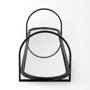 69336 - Evianna 30L x 7W x 7H Mirrored W/Black Metal Frame Tray