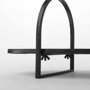 69336 - Evianna 30L x 7W x 7H Mirrored W/Black Metal Frame Tray