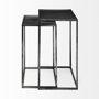 69338 - Kasey (Set of 2) 17.7L x 12.6W x 24.4H Galvanized Metal Nesting Accent Tables