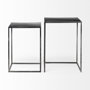 69338 - Kasey (Set of 2) 17.7L x 12.6W x 24.4H Galvanized Metal Nesting Accent Tables