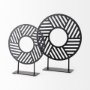 69493 - Micra 9.1L x 2.6W x 10.9H Matte Black Metal Decorative Object on a Stand