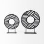 69494 - Micra 11.0L x 3.0W x 13.4H Matte Black Metal Decorative Object on a Stand