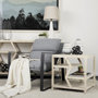 69002 - Guilia Castlerock Gray With Metal Frame Sling Accent Chair