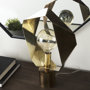 68773 - Shamir 15L x 15W Gold Geometric Metal Table Lamp