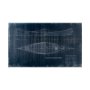 101903-L - Canoe Blueprint (50 x 30) by Fiona H a Hand Embellished Textured Canvas