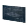 101903-L - Canoe Blueprint (50 x 30) by Fiona H a Hand Embellished Textured Canvas