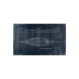 101903-S - Canoe Blueprint (40 x 24) by Fiona H a Hand Embellished Textured Canvas