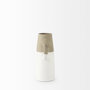 31058 - Garand Small 13H Two-Toned White Natural Ceramic Jug