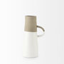 31059 - Garand Medium 15H Two-Toned White Natural Ceramic Jug