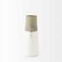 31059 - Garand Medium 15H Two-Toned White Natural Ceramic Jug