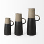 31061 - Garand Small 13H Two-Toned Black/Natural Ceramic Jug 