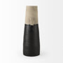 31063 - Garand Large 18.8H Two-Toned Black/Natural Ceramic Jug