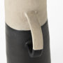 31063 - Garand Large 18.8H Two-Toned Black/Natural Ceramic Jug