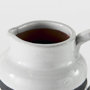 31066 - Harmon I Small White w/ Charcoal Stripes Ceramic Jug