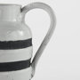 31066 - Harmon I Small White w/ Charcoal Stripes Ceramic Jug