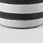 31066 - Harmon I Small White w/ Charcoal Stripes Ceramic Jug