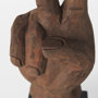 57949 - Pacem 4L x 4W Natural Wooden Carved Peace Sign Hand