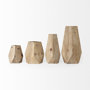 67245 - Allen I Large Natural Wooden Base Oval Vase