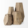 67245 - Allen I Large Natural Wooden Base Oval Vase