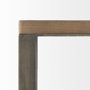 69170 - Faye 14L x 18W x 26H Medium Brown Wood W/ Antique Nickel Finished Metal Base C Side Table