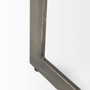 69170 - Faye 14L x 18W x 26H Medium Brown Wood W/ Antique Nickel Finished Metal Base C Side Table