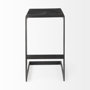 69172 - Kiran 17L x 17W x 30H Black Wood W/ Black Metal Base C-Shape Bar Stool