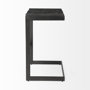 69172 - Kiran 17L x 17W x 30H Black Wood W/ Black Metal Base C-Shape Bar Stool