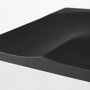 69172 - Kiran 17L x 17W x 30H Black Wood W/ Black Metal Base C-Shape Bar Stool