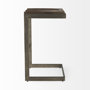 69173 - Kiran 17L x 17W x 30H Medium Brown Wood W/ Antique Nickel Finished Metal Frame Bar Stool