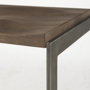 69173 - Kiran 17L x 17W x 30H Medium Brown Wood W/ Antique Nickel Finished Metal Frame Bar Stool