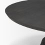 69202 - Maxwell 34" Dark Brown Wood W/ Black Metal Pedestal Base Round Coffee Table