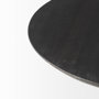 69204 - Maxwell 20" Round Dark Brown Wood w/ Black Metal Pedestal Side Table