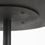 69204 - Maxwell 20" Round Dark Brown Wood w/ Black Metal Pedestal Side Table