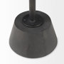 69204 - Maxwell 20" Round Dark Brown Wood w/ Black Metal Pedestal Side Table