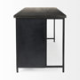 69211 - Dimitra 62.0L x 32.0W x 36.0H Dark Iron W/Glass Doors Kitchen Island 
