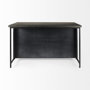 69211 - Dimitra 62.0L x 32.0W x 36.0H Dark Iron W/Glass Doors Kitchen Island 