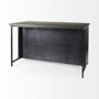 69211 - Dimitra 62.0L x 32.0W x 36.0H Dark Iron W/Glass Doors Kitchen Island 