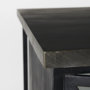 69211 - Dimitra 62.0L x 32.0W x 36.0H Dark Iron W/Glass Doors Kitchen Island 