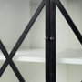 69211 - Dimitra 62.0L x 32.0W x 36.0H Dark Iron W/Glass Doors Kitchen Island 