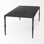 69256 - Timothy 42.0 X 22.0 X 15.5 Ebony Black Iron Coffee Table